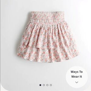 Hollister high rise floral skirt